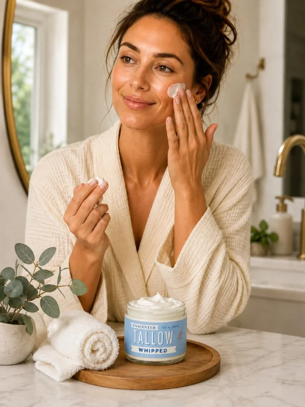 100% Pure Whipped | Beef Tallow | Moisturizer Unscented Face & Body Lotion 9 oz